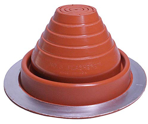 Flashers #3 Silicone High Temp Round Flexible Roof Jack Pipe Boot Metal Roofing Pipe Flashing (Pipe OD 1/4 to 5) - 100% Made in The USA