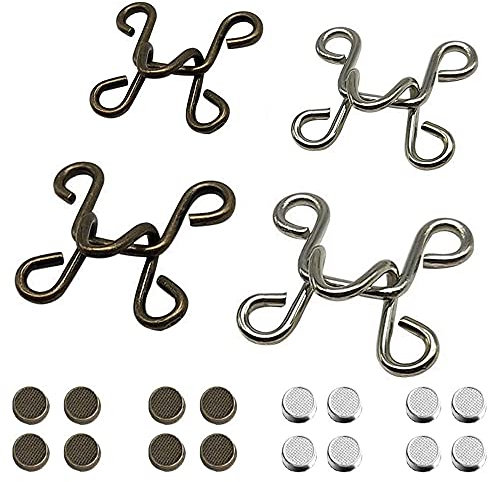 Generic 4 4 Stücke Jeansknopf Einstellbar Kein Nähen sofortige Knöpfe nagelfreie Taillenschnalle Perfekte Passform Benutzt für Jeans Hosen Dichtheitseinstellung