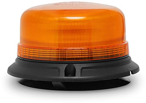 D-TECH Orange LED Rundumleuchte Warnleuchte Mit Magnet,12/24V LED Amber Warnleuchte Mit 3.6m Kable,Auto LED Warnleuchte,Traktor LED Blinkleuchte,ECE R65 R10 Zulassung,3 Blinkmodus LED blinklicht