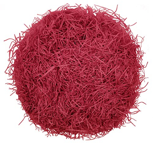 Mamiddle Paglia per Cesti Decorativa 100g Raffia per Riempimento Regali Filler per Cestini Scatola Regalo e Decorazioni Materiale per Party Matrimoni Natale (Rosso)