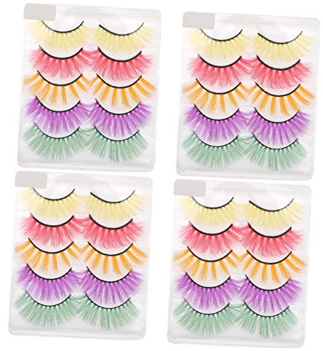 Mikinona 20paare Bunte Falsche Wimpern Für Natürliche Dichte Wimpern Für Und Alltag Einfach Anzuwenden Für Anfänger Und