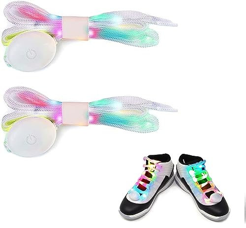 Probuk Lacci LED Luminosi 120cm - 3 Modalità di Illuminazione,Impermeabili e Colorati, Perfetti per Scarpe da Sport, Danza, Feste e Eventi Notturni