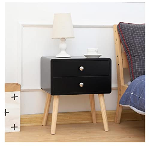 GRFIT Nachtisch Nordic Modern Minimalist Nachttisch Zwei Schubladen Mini Praktische Schönheit Schlafzimmermöbel Platzsparende Nachttische Betttisch Beistelltisch (Color : A, Size : 42x32x50cm)
