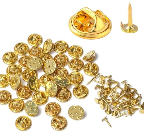 Teegxddy 50 Piezas de alfileres de Cierre, Correas de Bloqueo, Insignias para Hacer Manualidades, alfileres de Cierre Pins para Ropa