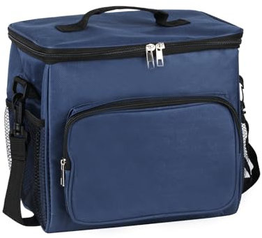 XiangJunly 10L Insulated Lunch Bag, Thermal Picnic Bags, Foldable Cooler Bags, Portable Lunch Box Bag Holder Cooler Bag for Men/Picnic/School/Office Work (Blue)