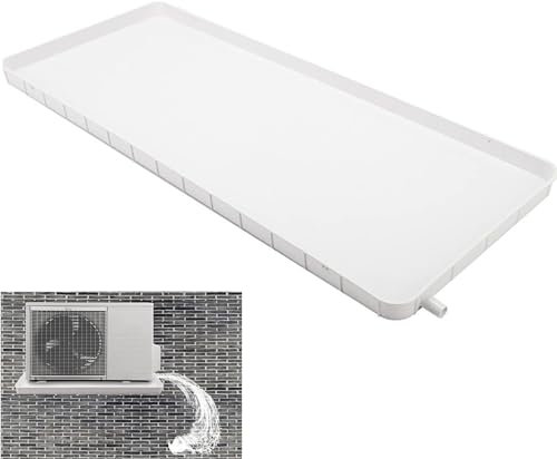 Kit de bandeja de drenaje de condensado para bandeja de goteo de aire acondicionado, colector de agua de CA universal para interiores y exteriores con tubo de drenaje, kit de drenaje de plástico para
