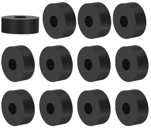 PATIKIL Entretoise en Caoutchouc Polyvalente, 12 Pièces 10mm ID X 30 OD X 12mm T Rondelles D'Isolation Anti-Vibrations en Néoprène pour Boulons Hvac Accessoires de Voiture
