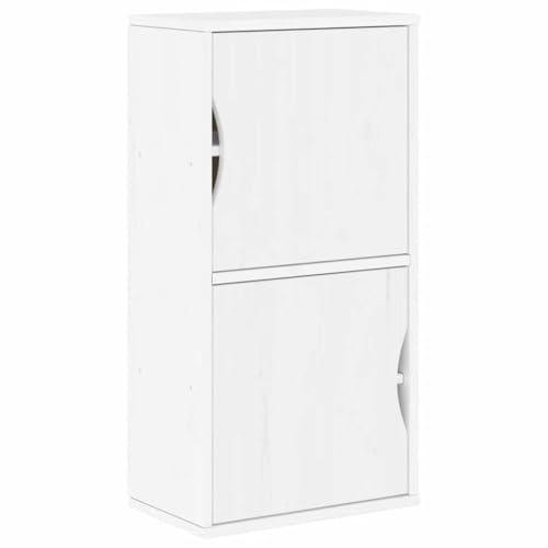 vidaXL Armadietto Laterale ODDA Bianco 40x24x79 cm Legno Massello Pino, Armadio, armadietto, armadietto credenza, credenza, Buffet, Armadio da Cucina