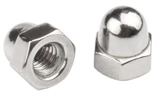Sechskant-Vollmutter, Sechskant-Vollmuttern, Flanschmuttern, 5 Stück M8 M10 M12 M14 M16 304 Edelstahl Feinzahn-Sechskant-Eichelmutterkappe, dekorative Abdeckung, Halbkreis-Kuppelmuttern(M12*1.5)