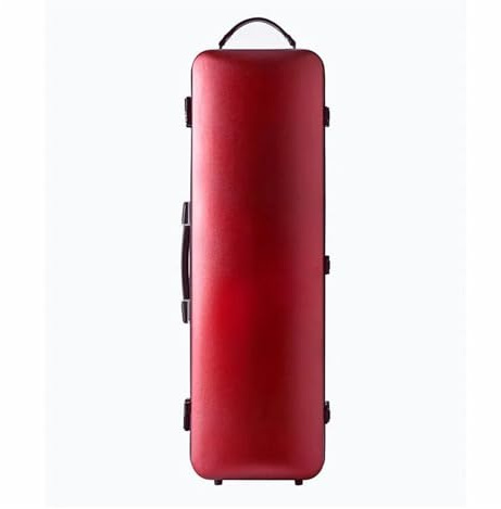 Geigenkoffer 3/4-4/4 Aus Kohlefaser Mit Notentasche, Wasserdichter Geigen-Hartschalenkoffer Mit Codiertem Schloss Professioneller Geigenkoffer(Red)
