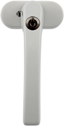 UXALoH6 Locking Handle Window 2pcs Aluminium Handles Indoor Glass Handle Home Safety Lockable Round Handle with Locking for Home Bathroom