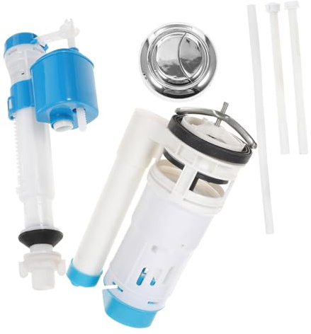 SOESFOUFU Complete Toilet Flusher Replacement Kit with Fill Valve Ball Valve Push Button for Efficient Dual Flush System Easy DIY Repair for Standard Water Tanks
