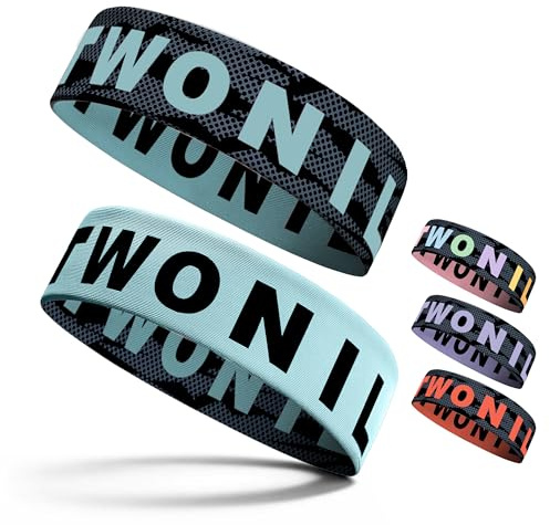 Stirnband Kinder für Lange Haare – 5 cm breites Schweißband für Sport | Zweilagiges Sport-Haarband für Kinder, ca. 23 × 5 cm – atmungsaktiv und schnelltrocknend, 6–12 Jahre