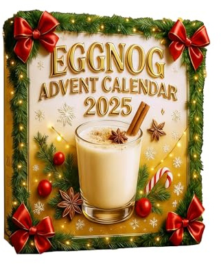 Adventskalender Eierlikör 2025, 24 Tage Weihnachtsfeiertags Countdown, 24 Stück Markante 2d Eierlikör Aus Acryl, Weihnachtsdekoration Für Thanksgiving Und Geburtstage