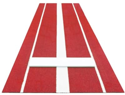 Baseball slagmatta softboll matta hög halkfri baksida baseball träffar för och kanna hem (röd 92 x 305 cm)