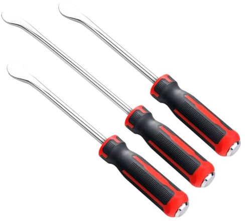 FUANA Chrom-Vanadium-Stahl-Reifenheber-Set, 31,8 cm und 38,1 cm, Brechstangen mit ergonomischem Griff für Fahrrad, Motorrad, Auto und Gartenausrüstung, Reifenentfernung, 38,1 cm