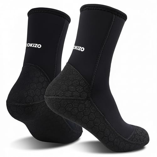 Dizokizo Neopren-Wassersocken, 3 mm, Strandstiefel, rutschfest, Sand, wasserdichte Socken für Schnorchel, Surfen, Kajakfahren