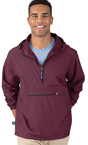 Charles River Apparel Unisex Color Pack-N-Go Pullover, Men's & Women's Anorak, Maroon, X-Large