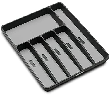 Madesmart Silverware Tray,Grey,Large