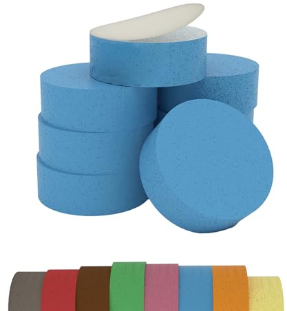 PolySound Sylo High-End Lautsprecherfüße - Sylomer Schwingungsdämpfer für präzisen Sound & Entkopplung - ideal für HiFi, Subwoofer & Plattenspieler - 8er Set (7-15 kg) - Blau