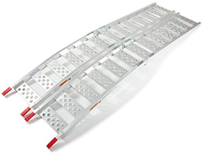 The Ramp People Loading Ramps for ATVs, Quad Bikes, Golf Buggys & Ride on Mowers (Pair) 2290mm x 330mm - 680kg Capacity) Aussie Ramps | Folding Ramps for ATVs, Quad Bikes, Golf Buggys & Ride on Mowers | Van, Trailer Vehicle Ramps - Aussie