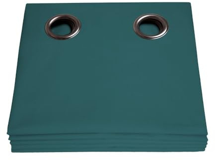 Moondream LumenControl™ Verdunkelungsvorhang | Licht+Sonnenschutz | 100% Lichtschutz | EU Herstellung | Ösen | Blau MC56 | 135B x 260H cm