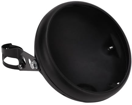 Motorcykelstrålkastarhus Skal, 7 Tum/17, 78 Cm Metall Universal Motorcykelstrålkastare Hinkhusfäste för LED-strålkastare 38‑51 Mm Gaffelrör