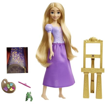 Disney Princesse Toys Poupée Raiponce avec figurine Pascal et accessoires, inspirée du film
