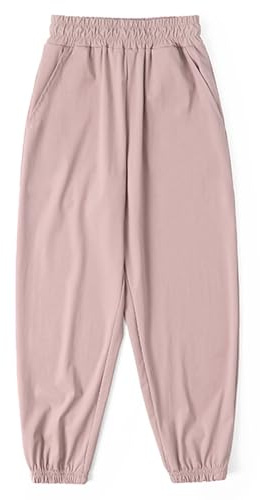 Haremshose für Jungen und Mädchen, ultradünn, elastisch, mit Taschen, Alter 5–14 Jahre, rose, 5-6 Jahre