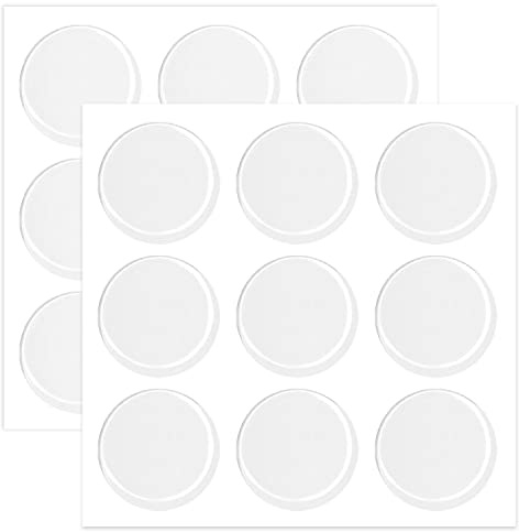 18 pezzi di paracolpi in silicone per piani in vetro, paracolpi trasparenti per mobili, paracolpi autoadesivi per ante di mobili e tavoli in vetro (30 * 2 mm/1,18 * 0,079 pollici)