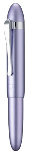 HONG DIAN M1 Füllfederhalter, feine Feder, Violett & U-Boot-Form, Aluminium, kurz, Mini-Taschen-Reisestift