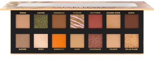 Catrice Safari Fever Slim Eyeshadow Palette, sombra de ojos, n.º 010, multicolor, 14 colores, larga duración, vegana, sin micropartículas de plástico, sin nanopartículas, sin perfume, 1 unidad (10,6