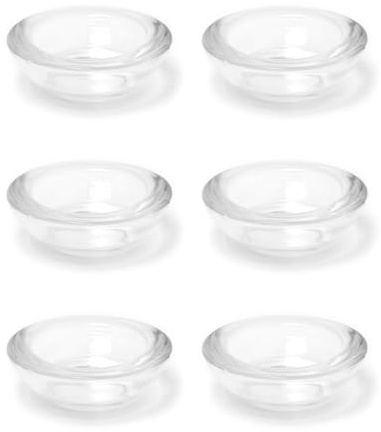 Set of 6 Clear Glass Tea Light Holders | Pack of 6 Round Tealight Candle Holders | Glass Candle Holders Votive Candle Pots