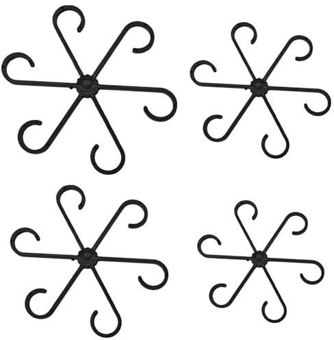 Supporti per piante, 4 mollette per piante, supporto per piante, accessori per filodendro Alocasia Monstera, nero