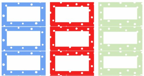 500 Dotty Adhesive Jam Jar Labels, Three Colours. Jam Chutney Preserve Marmalade