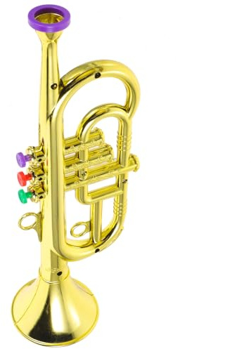 TOYANDONA Tromba Giocattolo Imitazione A Tre Suoni 33.50X13.00X9.00Cm Strumento Musicale Giocattolo per Bambini Strumento di apprendimento Precoce Sviluppo Musicale