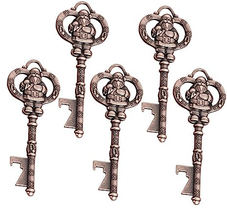 TOPBATHY 5 Pz Apri Bottiglia Apri Birra Retrò Apriscatole a Mano Chiave Apri Birra Apribottiglie Per Feste Di Matrimonio Apribottiglie Chiave Vintage Di Vino Brown Lega Di Zinco
