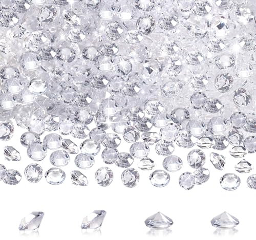 TOAOB - 700 cristalli trasparenti da spargere da tavolo, in acrilico, 10 mm, per decorazioni da tavolo, decorazione per matrimoni, addio al nubilato