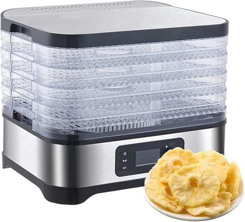 AFLEPCBRQ DEHYDRATOR OF DEHYDRATORS MAC Fruit And Food Dryer With 5 Large Trays For Dry Meat, Fruits, Vegetables And Nuts
