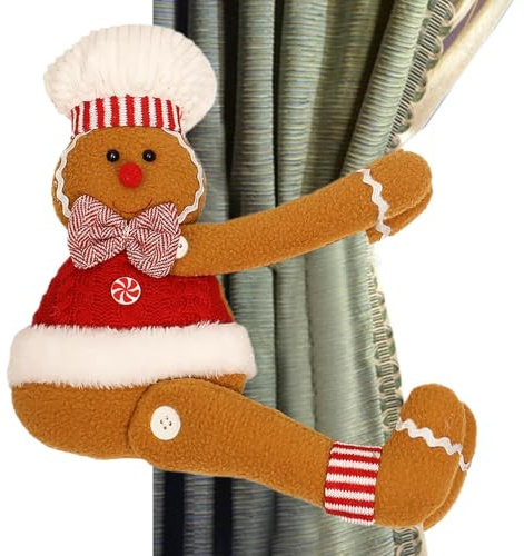 demaxiyad Soportes de Cortinas, Abrazaderas de Cortinas Decorativas - Corbatas de Navidad Lindas de especia | Abrazaderas creativas de cortinas, abrazas de cortinas decorativas, alzapatas de cortinas