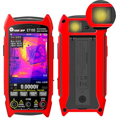 Multimètre d'imagerie thermique avec objectif macro 3,5 320 x 480 - Écran 25 Hz - 50,0 ° (H) × 37,2 ° (V) - Caméra thermique FOV avec 15 modes de tableau de couleurs - 20 000 points - Logiciel PC