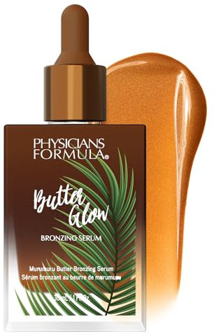 Physicians Formula Butter Glow Bronzing Serum, Bronzer Líquido, Serum con Fórmula Nutritiva Enriquecida con una Mezcla de Mantecas de Murumuru, Cupuaçu y Tucumá, Sunkissed Glow Nueva Versión