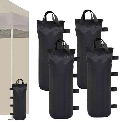 Mineup 4 Stück Gewichte Für Pavillon, 800D Oxford Pavillon Sandsäcke, Sandsack Beschwerung, Pavillo Gewichte, Wasserdicht Sandsäcke Zum Befüllen Beschweren Für Pavillo Zelte Vordach Outdoor Patio