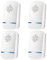 Repelente Ultrasónico de Plagas, 4 Pack Antimosquitos Electrónico Ultrasónico Mosquitos,2025 Repelente Mosquitos Interiores Antiparasitario para Roedores, Arañas, Cucarachas, Insectos