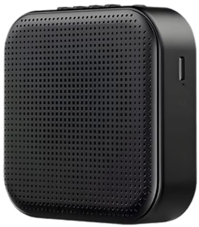yeeplant Amplificateur de voix avec micro casque, sans fil 5.0, USB, Tf, 3,3 x 3,3 x 2,8 cm/8,5 x 8,5 x 2,9 cm, pour l'enseignement