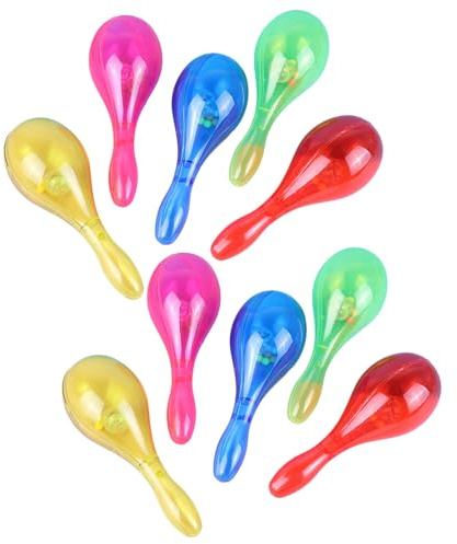 YPREWY 10PCS Lampeggiante LED Maracas con Auto Colore Incandescente Effetti per Educazione Musicale LED Light Up Maracas
