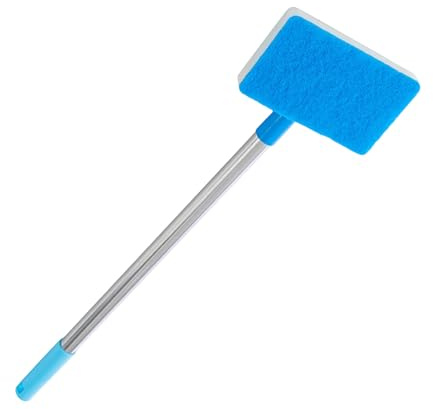 Cepillo de limpieza de acuario, raspador de algas de mango largo ajustable, herramienta de limpieza de peceras, para el hogar, cocina, acuario, algas, tortugas, reptiles, terrarios, agua, pared