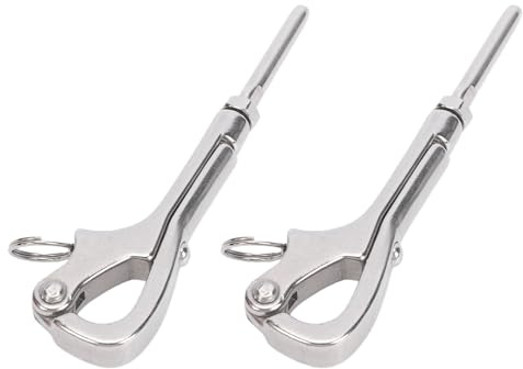 KIMISS Lot de 2 Crochets Ouvrables, Manille à Dégagement Rapide en Acier Inoxydable 316 avec Goujon Pivotant pour Voiliers, Yachts, Gréement Marin, Barrières de sécurité