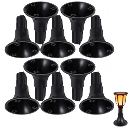 SHINEOFI Garden Light Holder and Stable Lamp Base Plastic Solar Lawn Light Floor Base Accessory for Garden Pathway Lighting 10 Pieces Sturdy Weather-Resistant Design