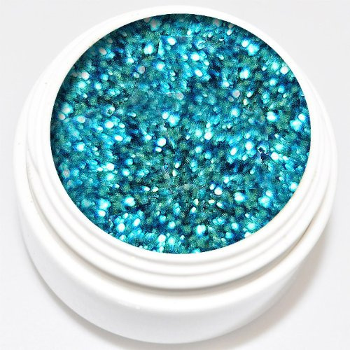 KM-Nails extrem Diamant Glitter Gel türkis metallic 5ml